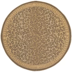Safavieh Courtyard Natural And Gold 5'3 X 5'3 Round Area Rug