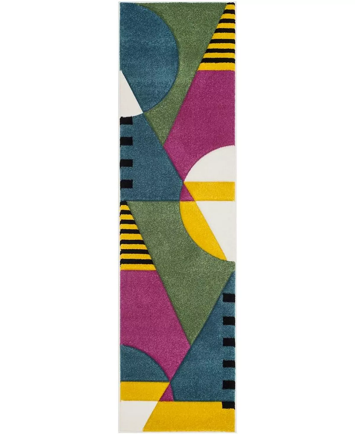 Safavieh Hollywood Peacock Blue And Fuchsia 2'2 X 8' Runner Area Rug - Image 3