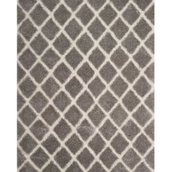 Safavieh Adriana Shag Light Gray And Cream 6'7 X 6'7 Square Area Rug