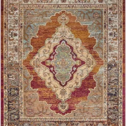 Safavieh Crystal Orange And Light Blue 8' X 10' Area Rug