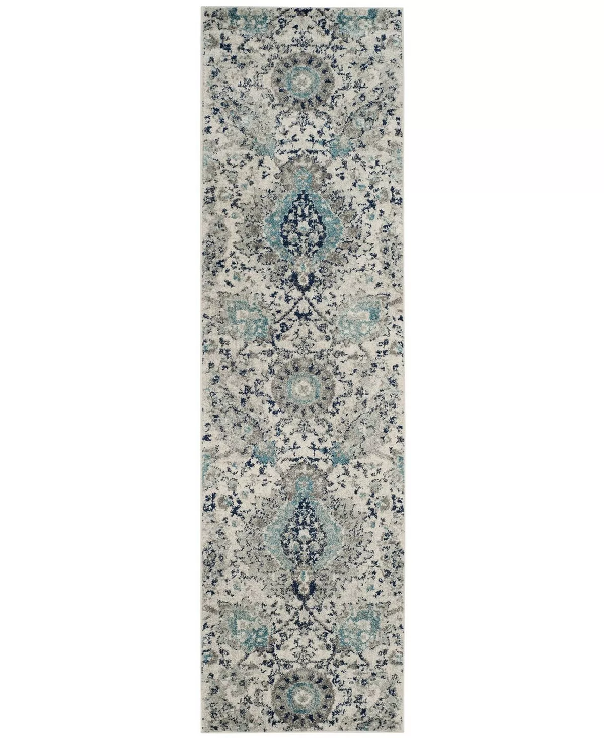 Safavieh Madison Cream And Light Grey 2'3 X 22' Runner Area Rug