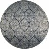 Safavieh Madison Navy And Silver 9' X 9' Round Area Rug