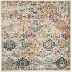 Safavieh Madison Cream And Multi 9' X 9' Square Area Rug