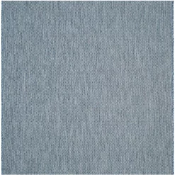 Safavieh Courtyard Navy And Gray 5'3 X 5'3 Sisal Weave Square Area Rug