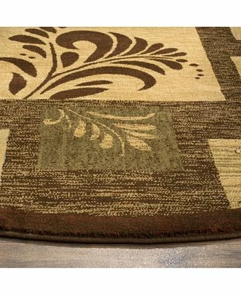 Safavieh Lyndhurst Brown And Multi 5'3 X 5'3 Round Area Rug - Image 2