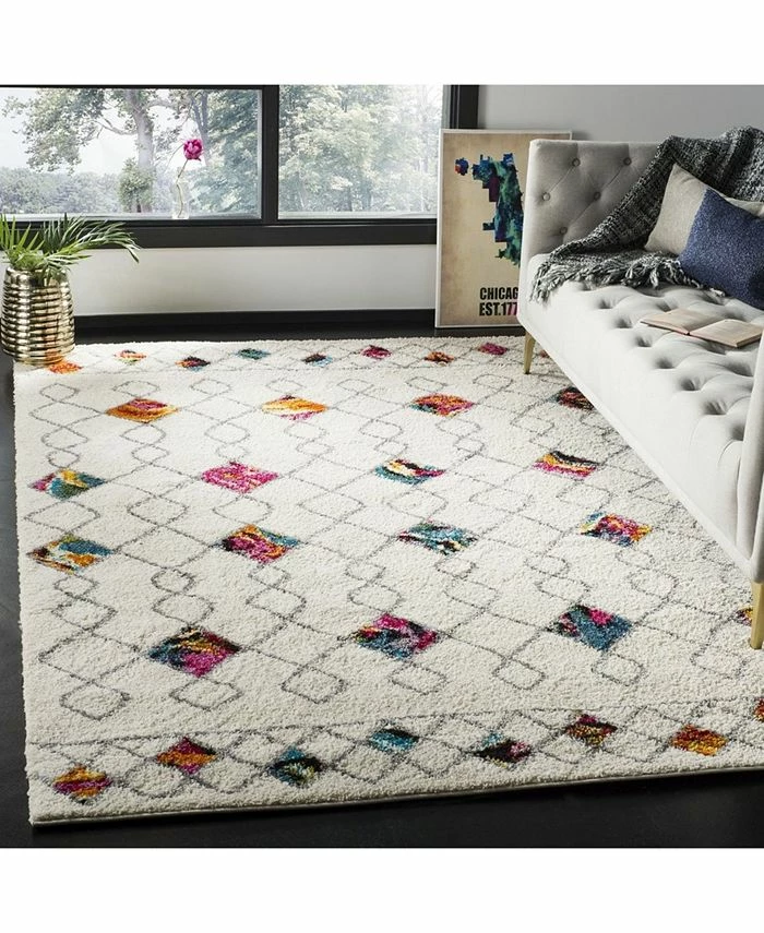 Safavieh Fiesta Cream And Multi 6'7 X 9'2 Area Rug - Image 4