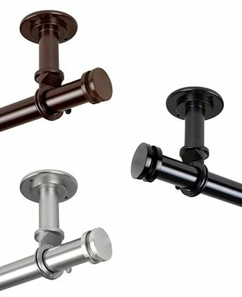 Rod Desyne Bun 1 Ceiling Curtain Rod/Room Divider 120-170 - Image 2