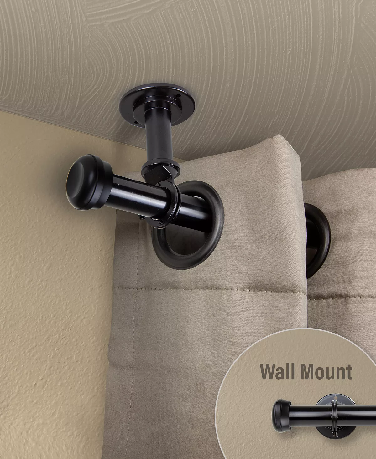 Rod Desyne 1 Ceiling Curtain Rod/Room Divider 160-240 - Image 4