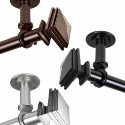 Rod Desyne Bedpost 1 Ceiling Curtain Rod/Room Divider 48-84