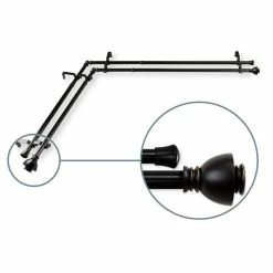 Rod Desyne Alma 13/16 Corner Window Double Curtain Rod