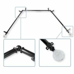 Rod Desyne Faceted 13/16 Bay Window Curtain Rod 78-144