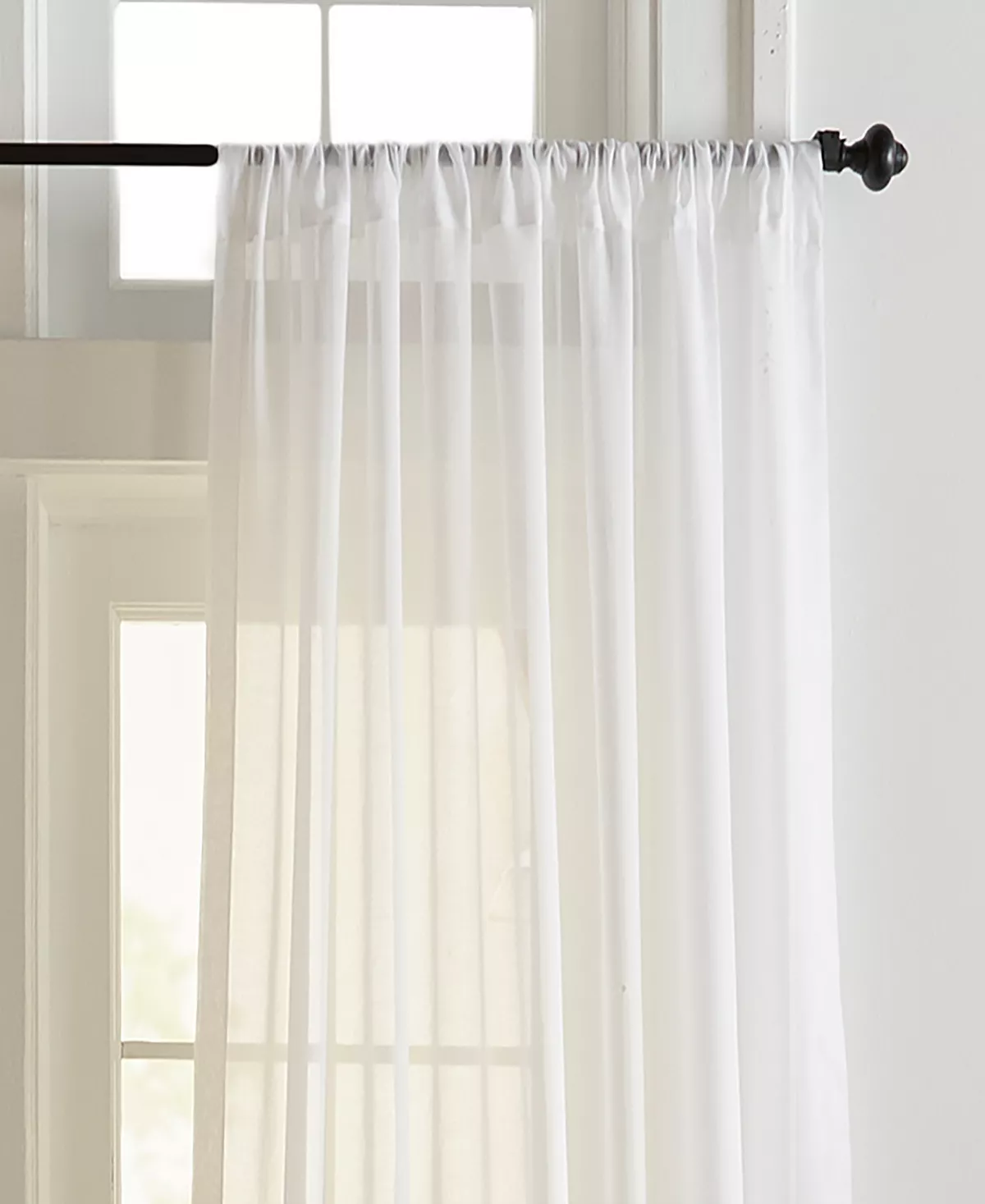 Elrene Asher Cotton Voile Sheer Window Curtain - Image 2
