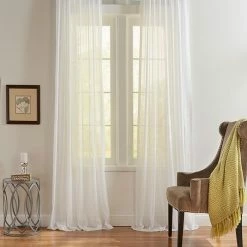Elrene Asher Cotton Voile Sheer Window Curtain