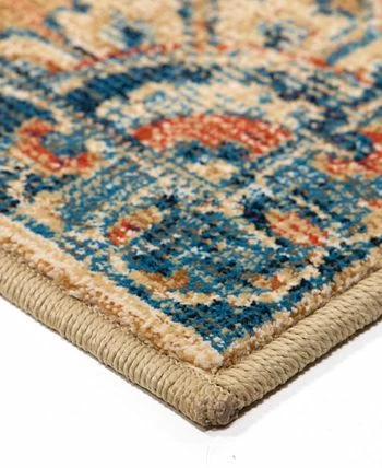 Palmetto Living Alexandria King Fisher Pale Blue 5'1 X 7'6 Area Rug - Image 2