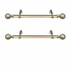 Rod Desyne Globe 1 Side Curtain Rod 12-20 (Set Of 2)