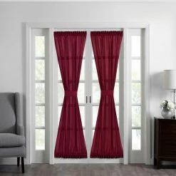 Elrene Colette Faux Silk 54 X 72 French Door Window Panel