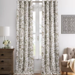 Elrene Avalon Botanical Print 52 X 95 Blackout Curtain Panel