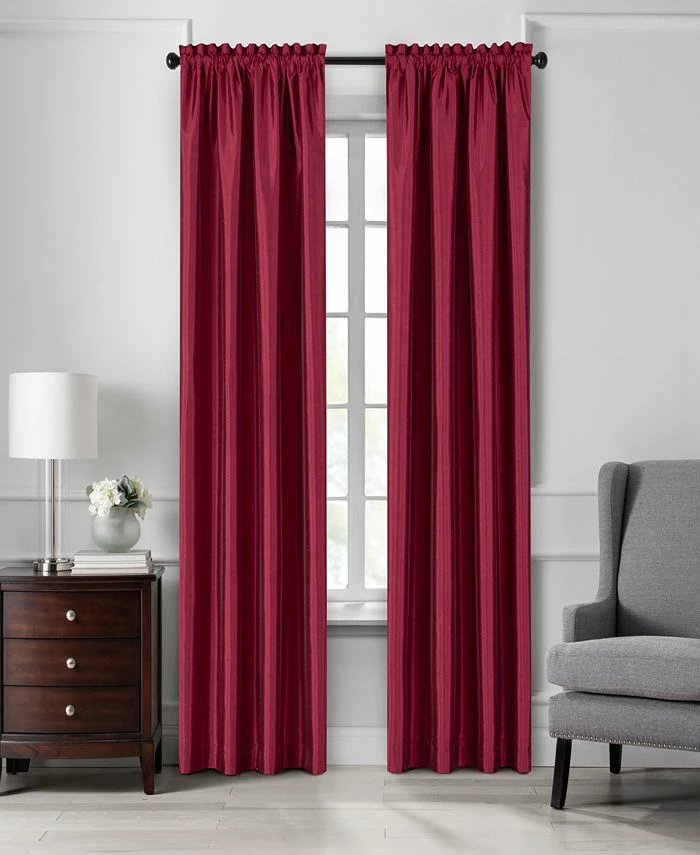 Elrene Colette 52 X 84 Faux Silk Blackout Curtain Panel - Image 4