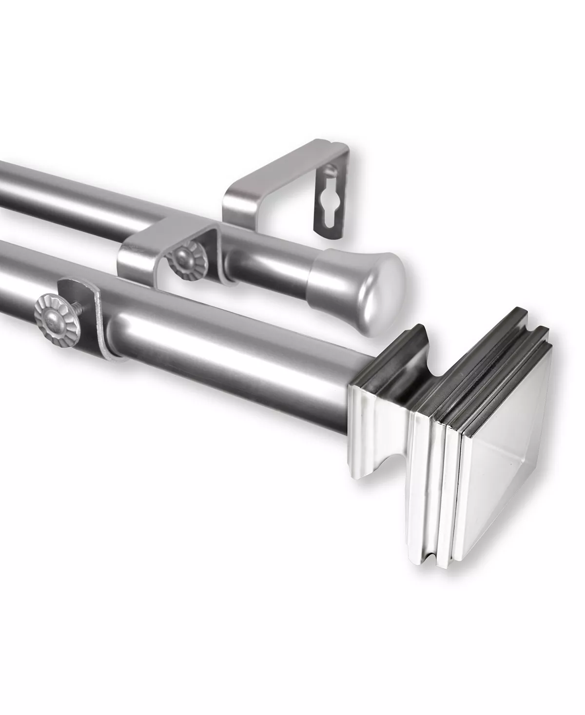 Rod Desyne Bedpost Double Curtain Rod 1 OD 28-48 Inch - Image 2