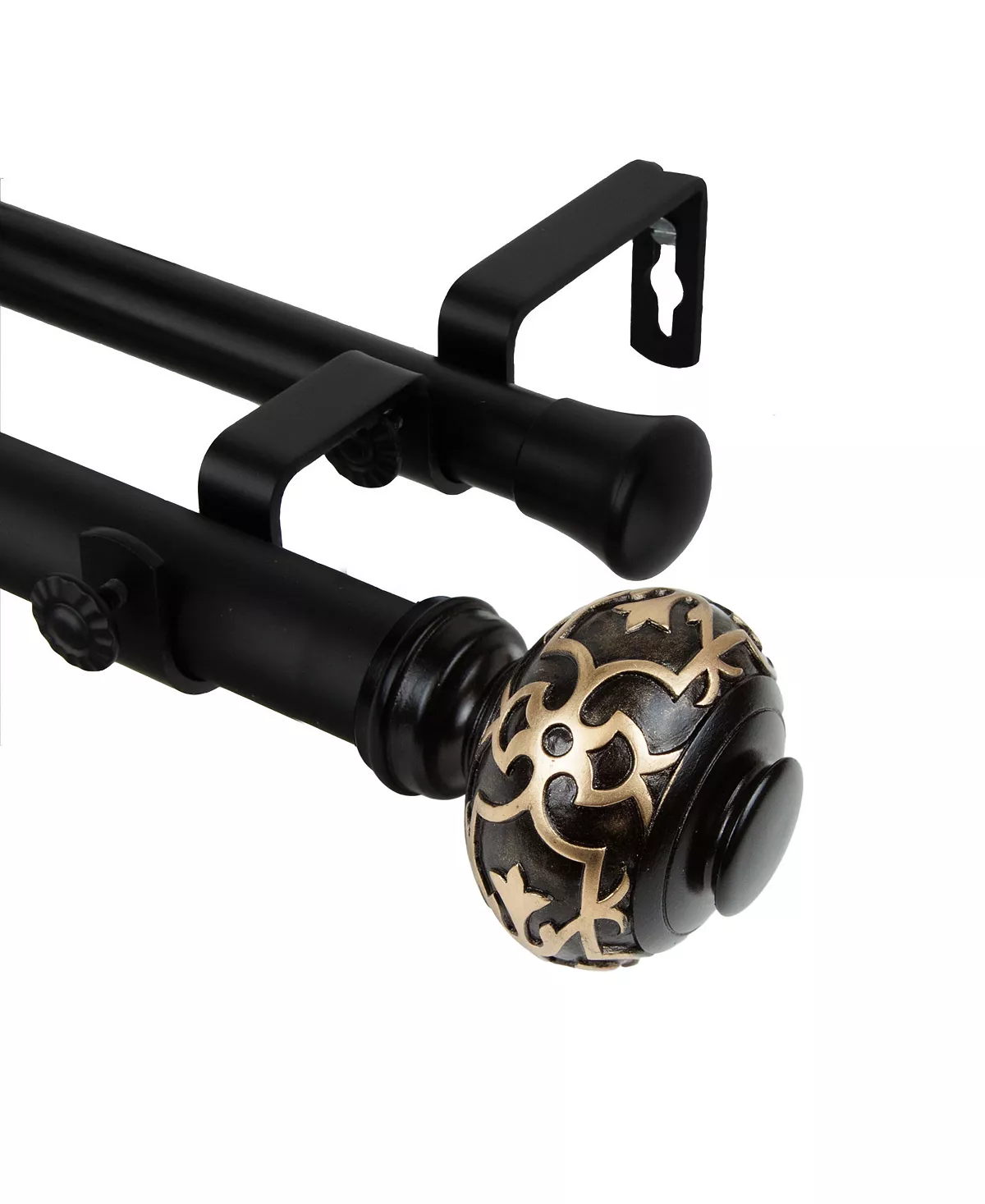 Rod Desyne Maple Double Curtain Rod 1 OD 48-84 Inch - Image 3