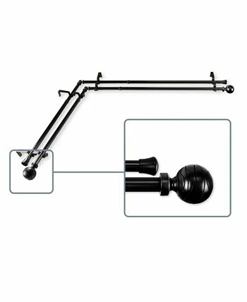Rod Desyne Arman Corner Window Double Curtain Rod 0.8125 Diameter 120 - 170 - Image 2