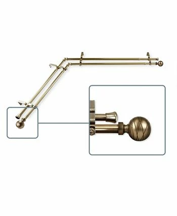 Rod Desyne Arman Corner Window Double Curtain Rod 0.8125 Diameter 120 - 170 - Image 7