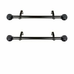 Rod Desyne Twine 1 Side Curtain Rod 12-20 (Set Of 2)