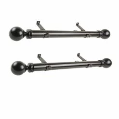 Rod Desyne Sphere 1.5 Side Curtain Rod 12-20 (Set Of 2)