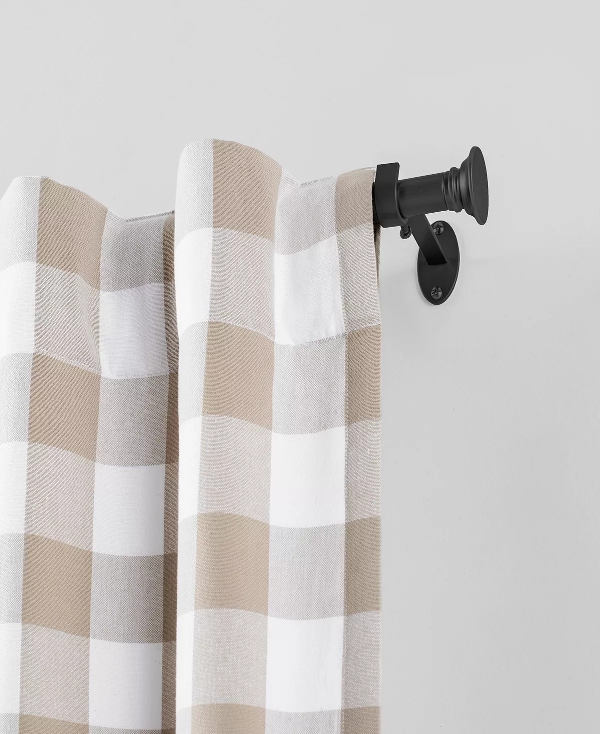 Elrene Shaker Adjustable 86-120 Curtain Rod With Cap Finials - Image 2