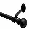 Elrene Farmhouse Adjustable 28-48 Curtain Rod With Ball Finials