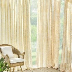 Elrene Verena Sheer Floral 52 X 95 Indoor/Outdoor Tab Top Curtain Panel