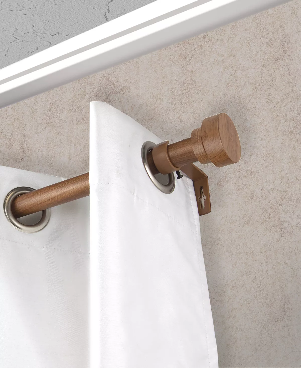 Rod Desyne Bonnet 1 Faux Wood Curtain Rod 120-170 - Image 6