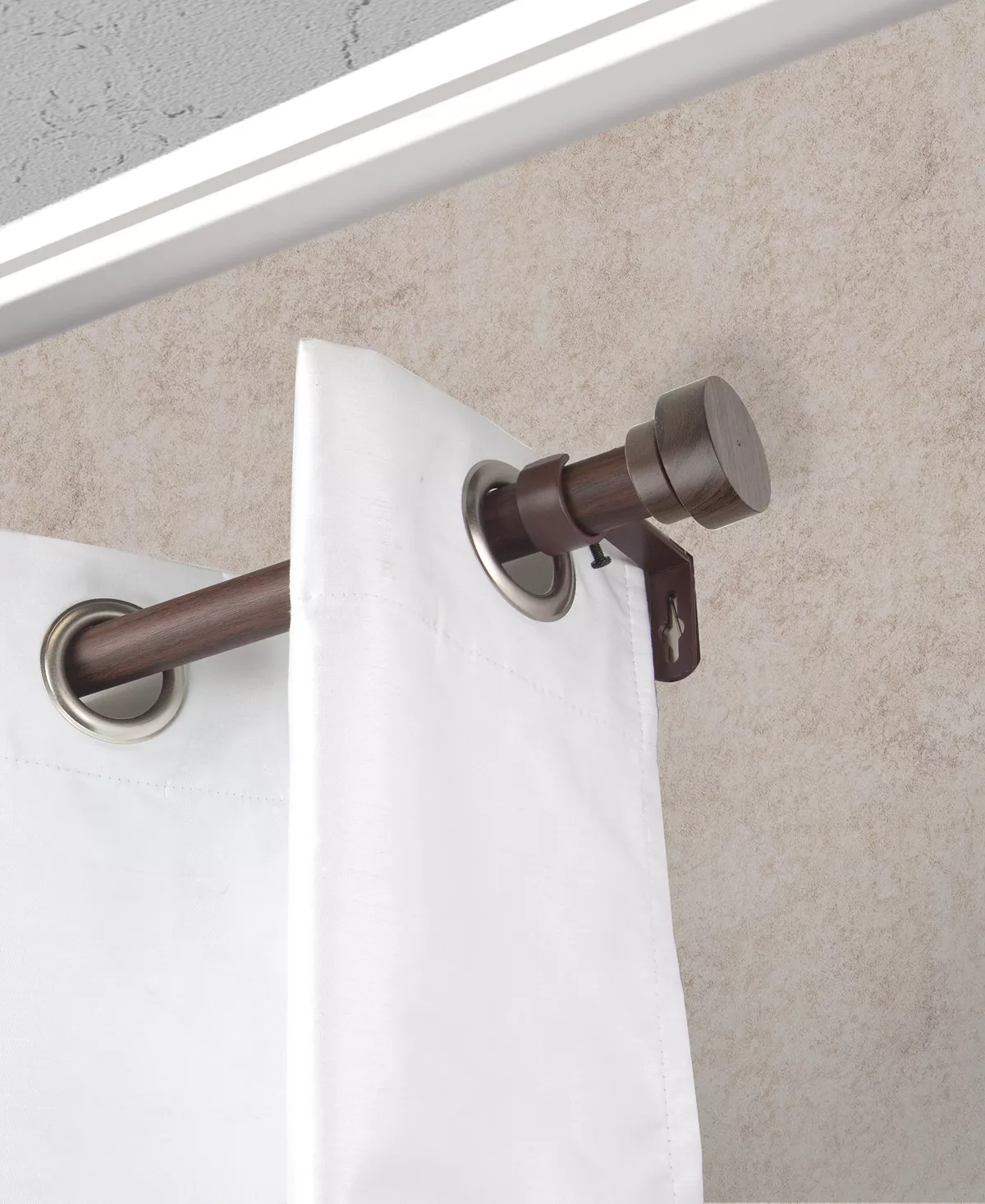 Rod Desyne Bonnet 1 Faux Wood Curtain Rod 120-170 - Image 5
