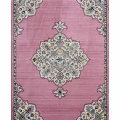 LR Home CLOSEOUT! Opulent Blushing Traditional Medallion 5' X 7'6 Area Rug