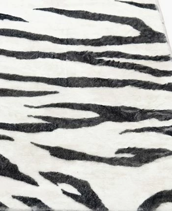 KM Home Velvet Touch Zebra 5'3 X 8'6 Area Rug - Image 2