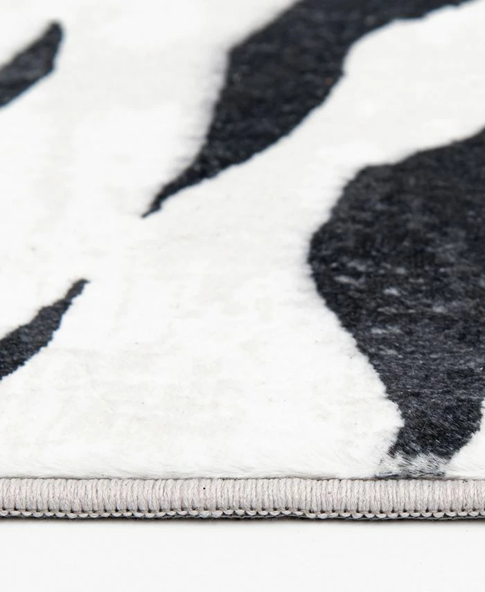KM Home Velvet Touch Zebra 5'3 X 8'6 Area Rug - Image 4