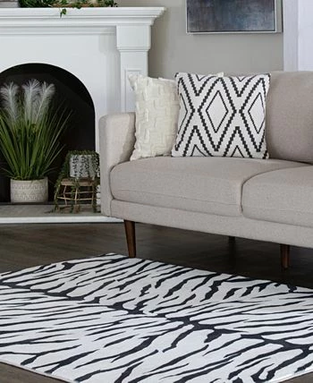 KM Home Velvet Touch Zebra 5'3 X 8'6 Area Rug - Image 6