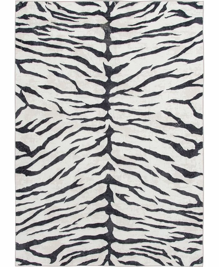 KM Home Velvet Touch Zebra 5'3 X 8'6 Area Rug
