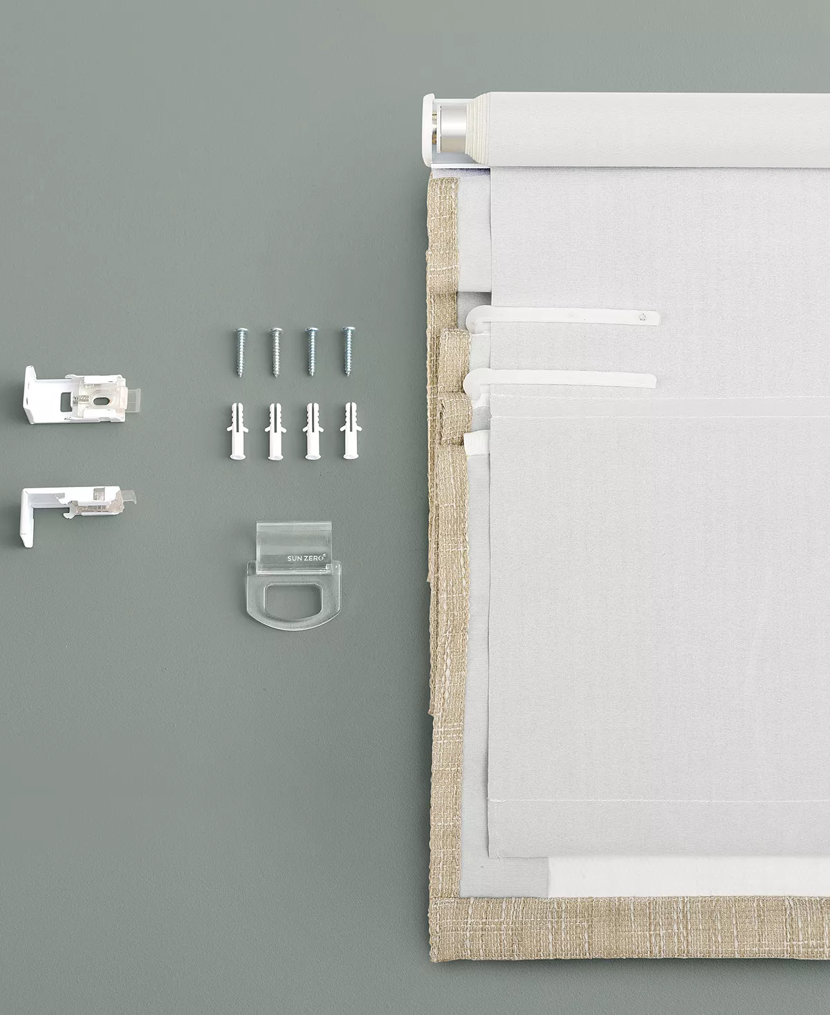 Sun Zero Pryer Textured 100% Blackout Cordless Roman Shade, 64 X 27 - Image 9