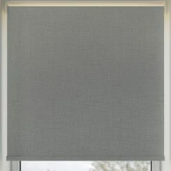 Sun Zero Everly Slub Texture 100% Blackout Cordless Roller Shade, 72 X 23