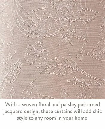 Jessica Simpson Groovy Paisley Textured Blackout Grommet Window Curtain Panel Pair With Tiebacks, 38 X 96 - Image 3