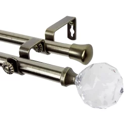 Rod Desyne Faceted Drapery Double Rod 0.8125 Diameter 48 - 84