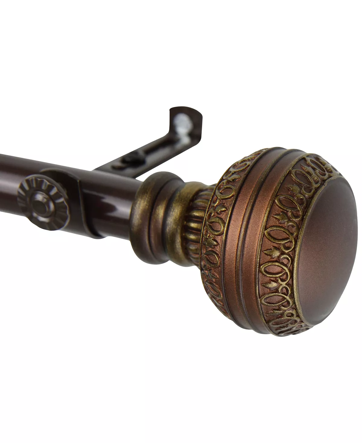 Rod Desyne Ornament Single Curtain Rod 120'' - 170'' - Image 4