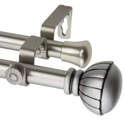 Rod Desyne Magnolia Double Curtain Rod 0.8125 Diameter 120 - 170