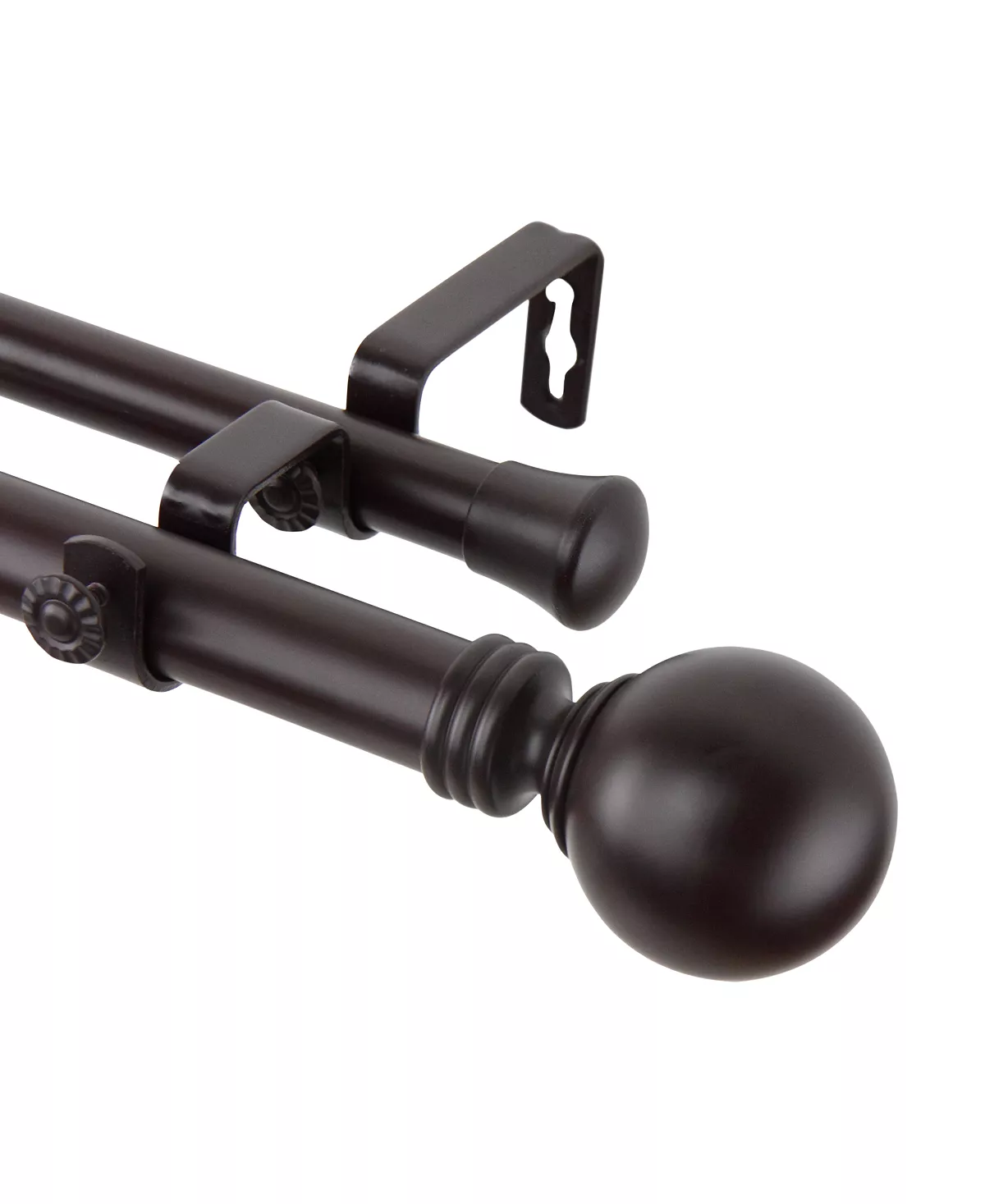 Rod Desyne Globe Double Curtain Rod 120-170''
