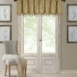 Elrene Mia Jacquard 52 X 19 Scalloped Blackout Valance