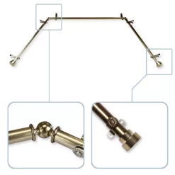 Rod Desyne CLOSEOUT! Topper 13/16 Bay Window Curtain Rod 78-144