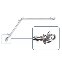 Rod Desyne Lilah 13/16 Corner Window Curtain Rod 28-48